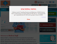 Tablet Screenshot of medicalstaff.com.au